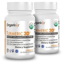 Organixx USDA Organic Turmeric Curcumin Supplement with Ashwagandha, Vitamin D, Turmeric & Ginger – Fermented for Maximum Bioavailability, 30 Count (Pack of 2)