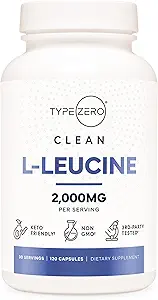 Type Zero L- Leucin kapsler (2000mg per servering) 120 kapsler - 30 Servering