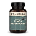 Dr. Mercola Organic Chaga Mushroom, 30 Servere (30 tabletter), Kosttilskud, Understøtter sund immunfunktion, Non- GMO, Certificeret USDA Organic, NSF Indhold Certificeret