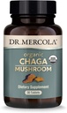 Dr. Mercola Organic Chaga Mushroom, 30 Servere (30 tabletter), Kosttilskud, Understøtter sund immunfunktion, Non- GMO, Certificeret USDA Organic, NSF Indhold Certificeret