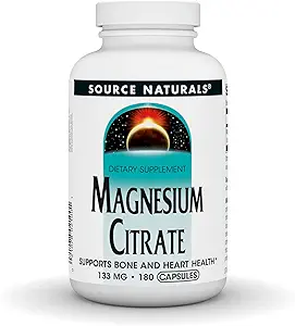 Source Naturals Magnesium Citrate, Understøtter ben og hjerte sundhed * 133 mg - 180 kapsler