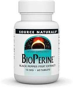 Source Naturals BioPerine, Black Pepper Fruit Extract - Promotes Nutrient Absorption* - 60 Tablets
