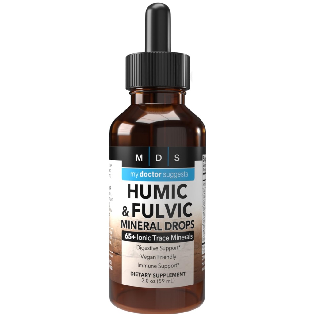 Humic & Fulvic Acid Supplement - Detox and Cellular Support, 2oz Liquid - Optimal Wellness Formula