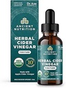 Ancient Nutrition Herbal Apple Cider Vincitol Supplement med Superfood & Antioxidanter, Organic Apple Cider Vincitol Tincture, USDA Certified Organic, Vegan, Gluten- Free, 2 oz, 30 Servere