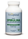 BioOptimal Organic Spirulina Tablets - Organic, Non- GMO, Ingen tilsætningsstoffer eller Fyldere - 500mg Premium Kvalitet Kosttilskud med vitaminer, mineraler, & Antioxidanter (240 tabletter)