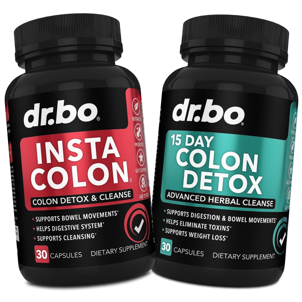 Colon Cleanser Detox supplement kapsler - 15 dag Colon Cleanse Pills & Probiotiske Herbal Cleansering - Daglig naturlig tarmbevægelse Kosttilskud til Intestinal Mave Bloating fordøjelig Gut Support
