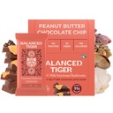Balanced Tiger Vegan Protein Bars | Plant Based Protein Bars w/Functional Mushrooms - Lions Mane, Shitake, Reishi & Maitake | Peanut Butter Chocolate Flavor, 12 Pack