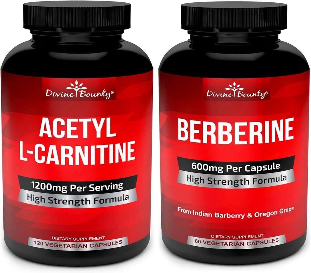 Divine Bounty Acetyl L- Carnitin & Berberine Complex Bundle