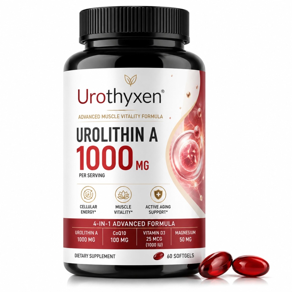 Urolithin A Supplement Mitochondrial Support Focus & Muscle Recovery for Men and Women – 120 Softgels