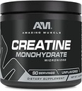 Amazing Muscle Mikronized Creatinine Monohydrat Mex124; 90 Servering Mex124; 5000 Mg pr Servering Mex124; 1 Lb (454 Grams) Mex124; Ideal Pre & Post Workout Supplement 124; Uflavored (1 Pack, 1 Lb Mex124; Uflavored)