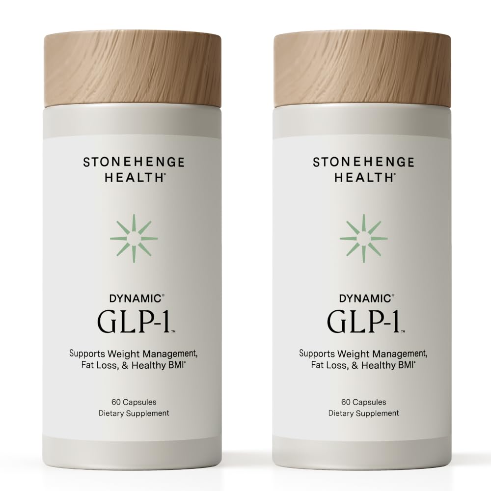 Stonehenge Health Dynamic GLP-1 Nutrition Support Supplement for Women, Men, 550mg Berbevis Berberine 10x Better Absorbed, Akkermansia, DNF-10, Support Appetite, Gut Health - 60 Caps (2 Pack)