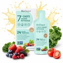 7 Day Liquid Detox Cleanse, Fermented Fruit & Botanical Cleanse Drink, Gentle Colon Cleanse Liquid Pouches, Plant-Based Digestive Support, De-Bloat Routine, 7 Portable Sachets
