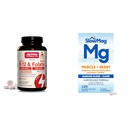 Jarrow Formulas Ultra Strength Methyl B-12 5000 mcg & Methyl Folate 800 mcg + P-5-P & SlowMag Muscle + Heart Magnesium Chloride with Calcium Supplement to Support Muscle Relaxation