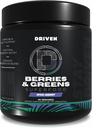 Driven B & G Berries & Greens Superfood Powder, 30 Servering - Organic Plant- baseret formel med Probiotika & fordøjelsesenzymer -Understøtter inddrivelse, sund fordøjelse, og immunfunktion