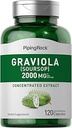 Piping Rock Graviola Soursop Kapsler er 124; 2000 mg er 124; 120 Tæller 124; Leaf Supplement 124; Koncentreret Urteekstrakt 124; Non- GMO, Gluten Free