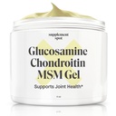 Glucosamin Chondroitin MSM Gel (4 oz) - med Glucosamin, Chondroitin, MSM & Bromelain til at støtte fælles sundhed for kvinder og mænd (90 dages forsyning)