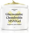 Glucosamin Chondroitin MSM Gel (4 oz) - med Glucosamin, Chondroitin, MSM & Bromelain til at støtte fælles sundhed for kvinder og mænd (90 dages forsyning)