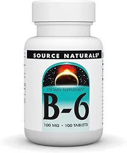 Source Naturals Vitamin B- 6 100mg, Immunsystemet Support, 100 tabletter