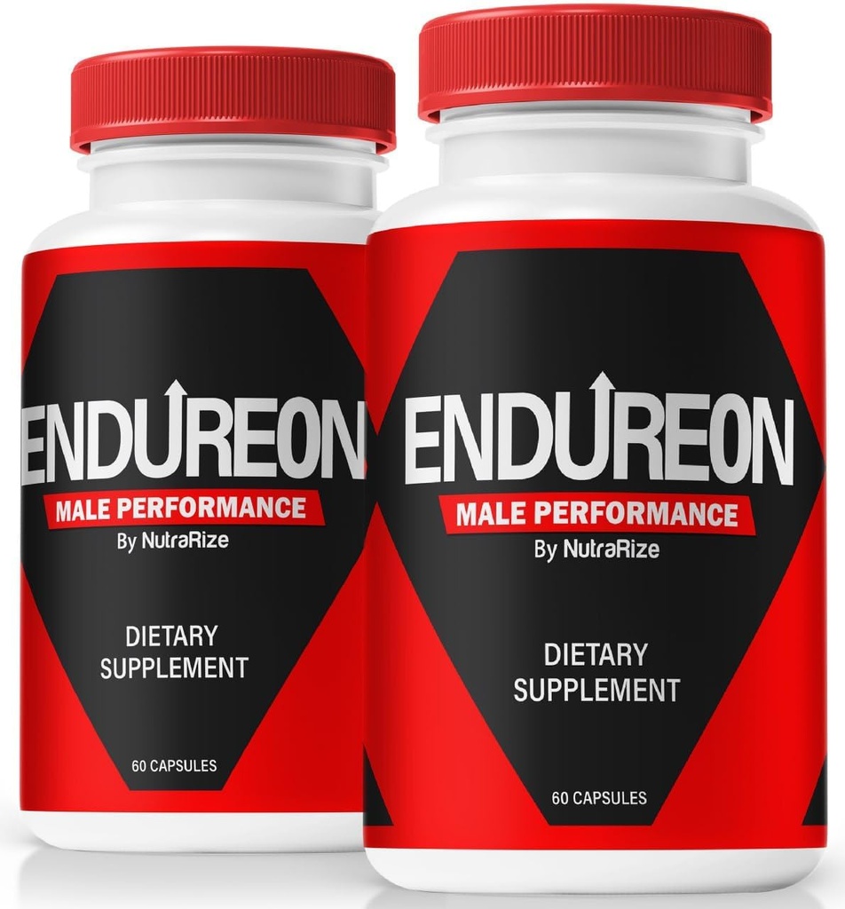 NutraRize (2 Pack) Endureon piller - Daglig støtte formel med Premium Ingredienser til at hjælpe med at fastholde mænds energi, ydeevne & Everyday Wellness124; Easy- to- Take kapsler (120 Kapsler)