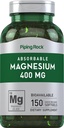 Piping Rock Magnesium Softgels | 400 mg | 150 Count | Magnesium Oxide Supplement | Non-GMO, Gluten Free