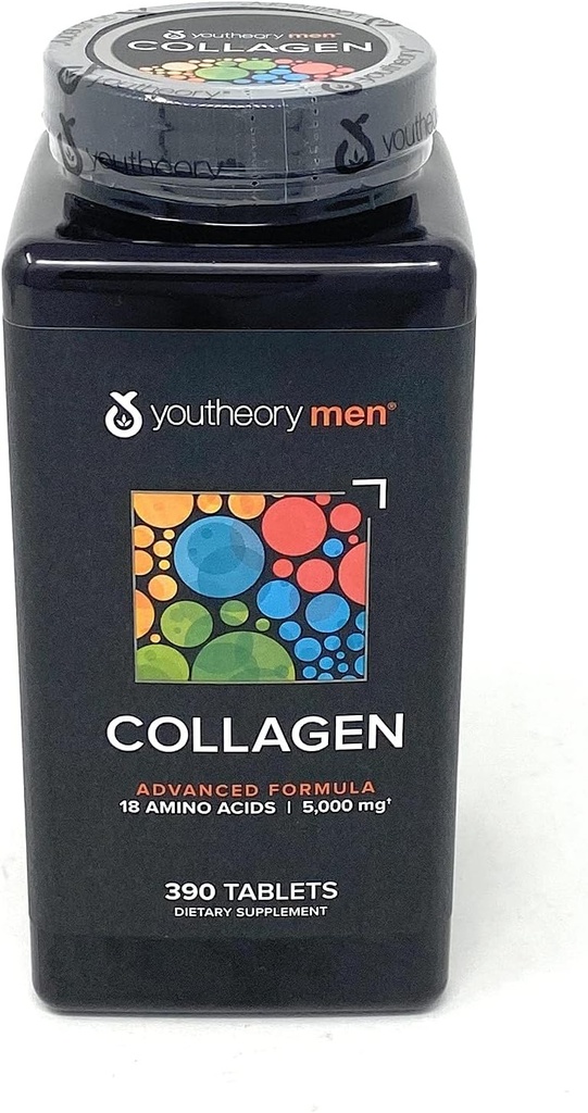 Nutrawl Corporation youtheory Herre Collagen Advanced Formel, White, Tablet, 390 Greve