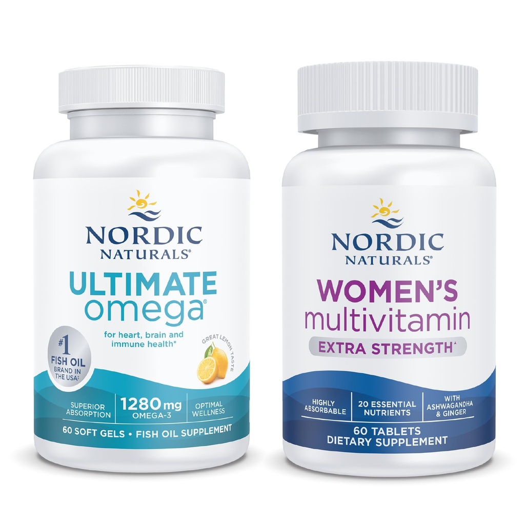 Nordic Naturals Starter Pack - Kvinders multivitamin ekstra styrke, Ultimate Omega