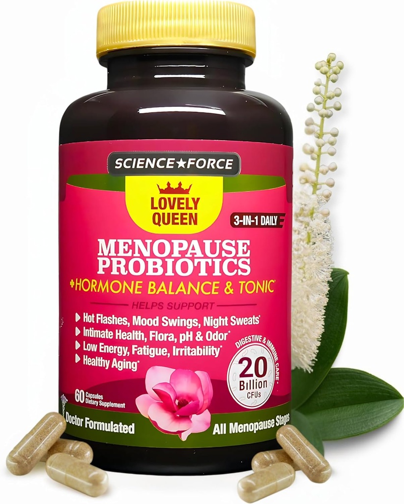 Dejlig menopause Supplement + Hormone Balance + Vægt Management, Hot Flashs, Mood Swings, Vaginal Health & Dryness