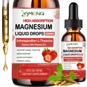 Cortisol Supplement Liquid Drops,Cortisol Reducer w.Magnesium Glycinate,Ksm-66 Ashwagandha,L-Theanine,Liquid Magnesium Cortisol Drink Mix for Cortisol & Hormone Balanced,Relax,Calm