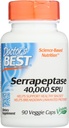 Læger Bedste Serrapeptase 40.000 SPU, Non- GMO, Vegan, 90 Veggie Capsule (pakke med 1)