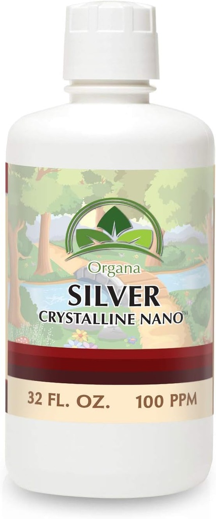 Organa Krystallinsk Nano Kolloid Sølv - 100 PPM - 32 oz flaske