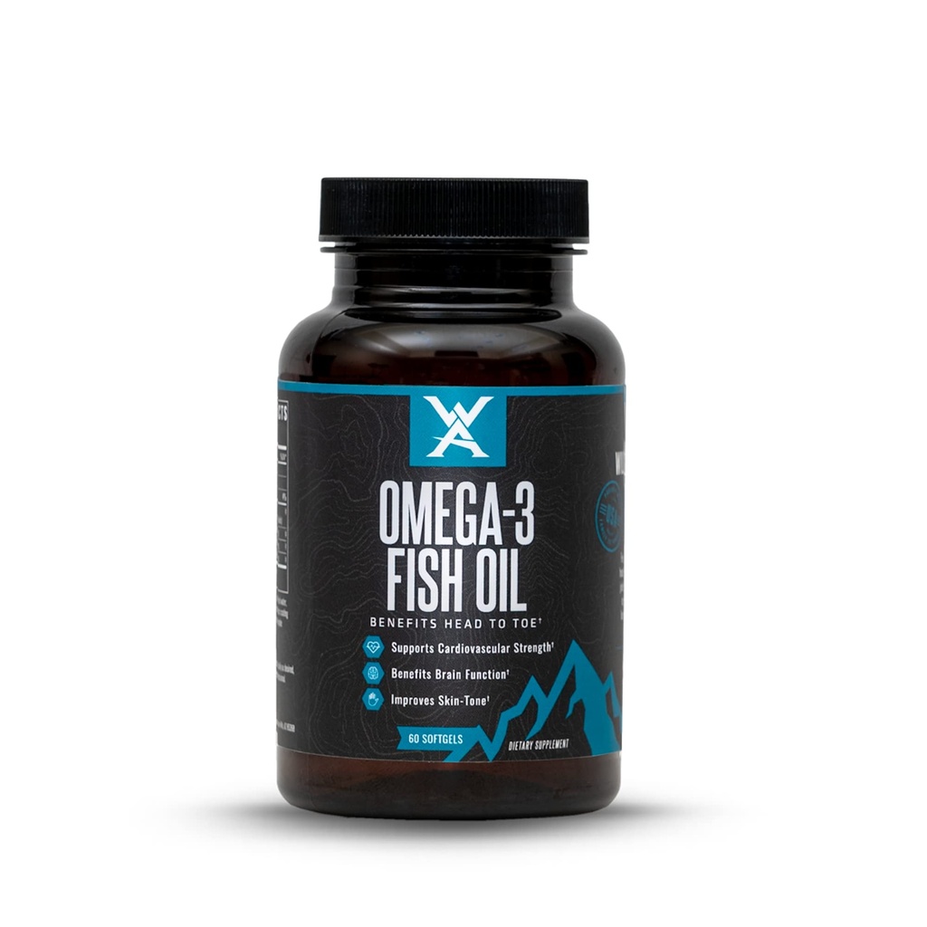 Wilderness Athlete - Omega 3 Fish Oil | Fatty Acid Supplements - 1800mg EPA DHA Omega 3 Supplement to Support Heart Health, Brain Function, and Skin Tone