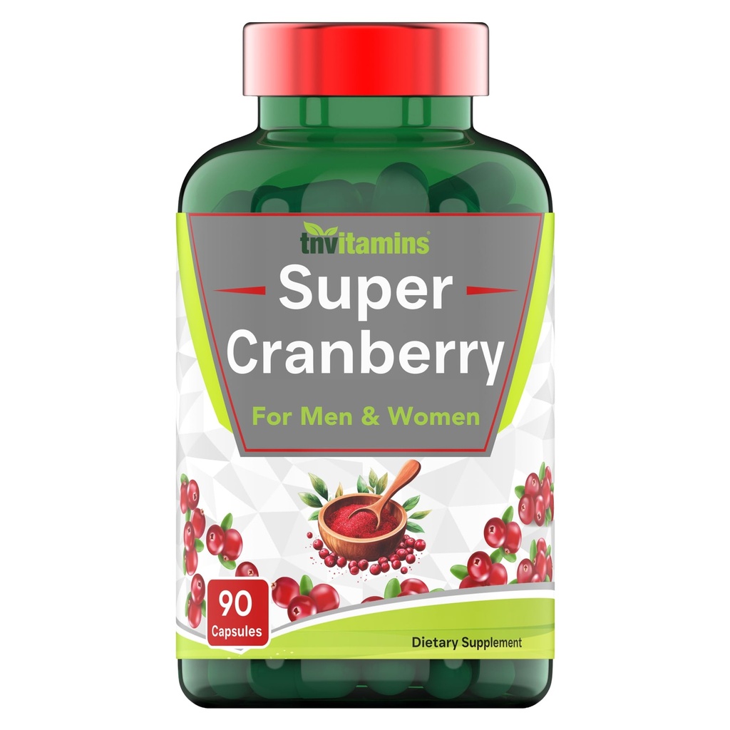 Cranberry Pills for Women & Men (30.000 MG - 90 Kapsler) Note 124; Understøtter Urinary Tract Health *