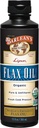 Barlean 's Organic Lignan Flaxseed Oil Liquid Supplement fra kold presset hør frø, 7,230 mg ALA Omega-3 fedtsyrer til sundt hår, hud og øjne, gluten fri, 12 oz