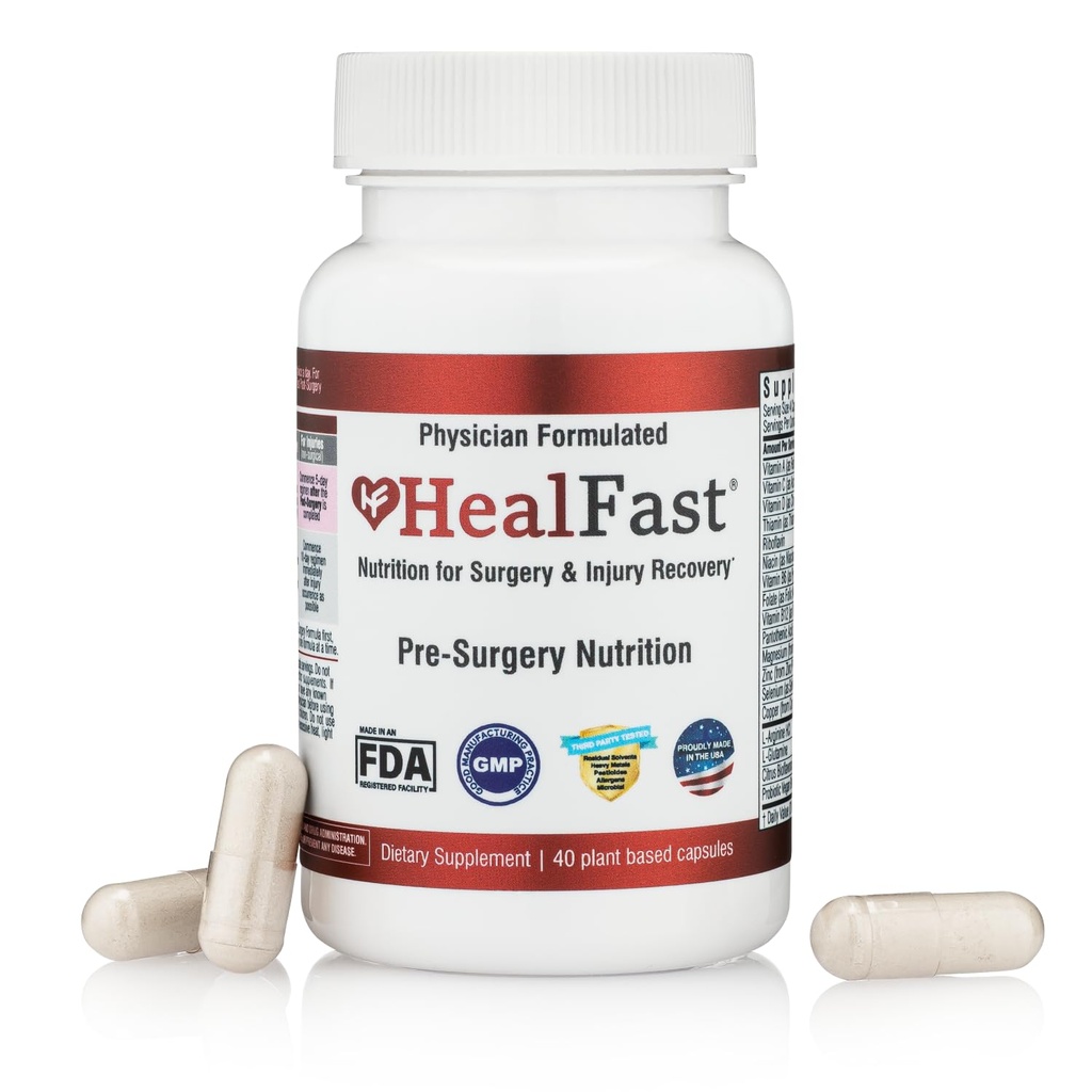 HealFast Kirurgi & Skade Inddrivelse Supplement (præ-Op): Quercetin, Probiotika Supplement for Sår, Liposuction, Tummy Tuck, og BBL Post Kirurgi Forsyninger