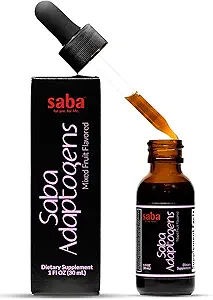 Saba Adaptogens - Super koncentreret - Eleuthero, Ginger, Rhodiola, Ginseng, Mushroom, Ginko, Acai - Understøtter immunrespons, Mood, Mental Performance & Træthed -30 Serveringer