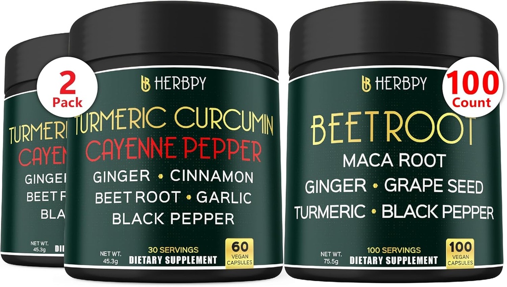 Bundle 7in1 Gurkemeje & 6in1 Beet Root Kapsler