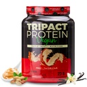 Nutrologi TRIPACT Vegan Protein Powder - Organic Pea, Rice & Pumpkin Protein, BCAA & Glutamin Plant- Based Meal Erstatning Shakes for Muscle Recovery & Immunity, Peanut Butter & Vanilla, 20 Servere