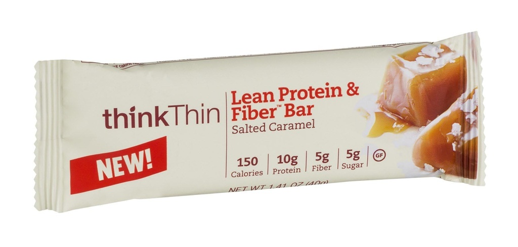Lean Protein and Fiber Bar Salted Caramel 1.41 Ounces (10 Pack, 14.11oz Total)
