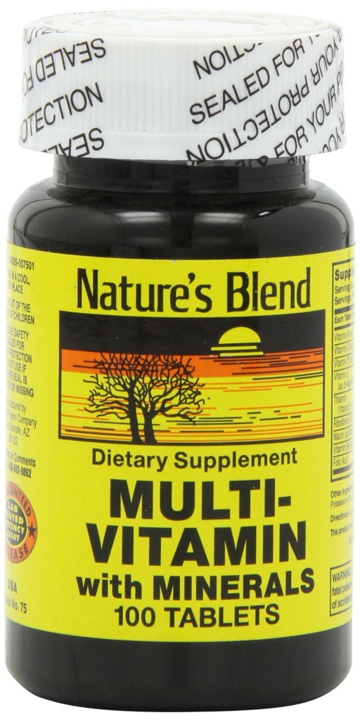 Nature 's Blend NAT B MULTIVITAMIN & MIN TB, Assorted, 100 Greve