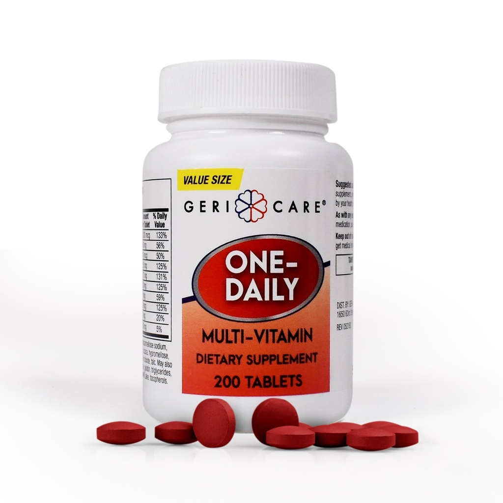 One- Daily Multi- Vitamin Tablet, 200 Count by GeriCare