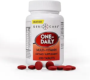 One- Daily Multi- Vitamin Tablet, 200 Count by GeriCare