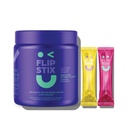 Flip My Life FLIP STIX Kids All-in-One Wellness Drink Mix | Probiotics, Electrolytes & Immune Support Nutrients | Daily Hydration + Gut Health | Tropical Punch & Lemon Berry | 30 STIX