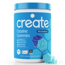 Opret Creatine Monohydrate Gummies for Mænd & Kvinder, Boost Focus, Styrke, og Endurance, Anti-smeltning Formel, Vegan, Gluten- Free, Non- GMO, 1,5 g Creatine per Gummy (Blå Hindbær, 90 ct)