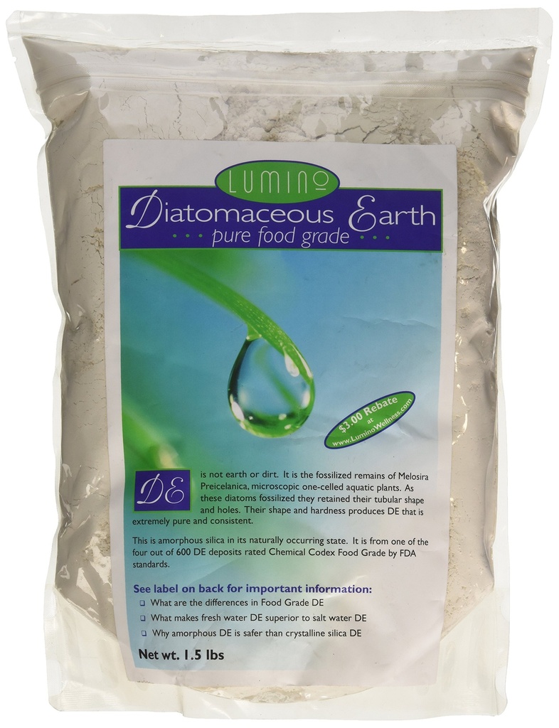 Food Grade Diatomaceous Earth, Pure, 1.5 Pound