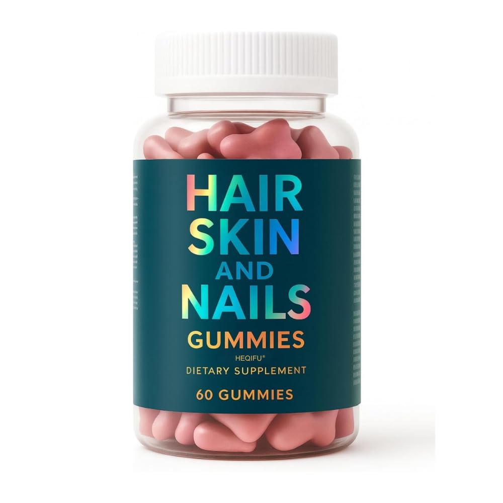 Hair Skin and Nails Gummies – Vegan Hair Vitamins for Women & Men | Supports Faster Hair Growth, Stronger Nails & Healthy Skin | Extra Strength Hair Growth Gummies Women Formula (60 Count, 1)
