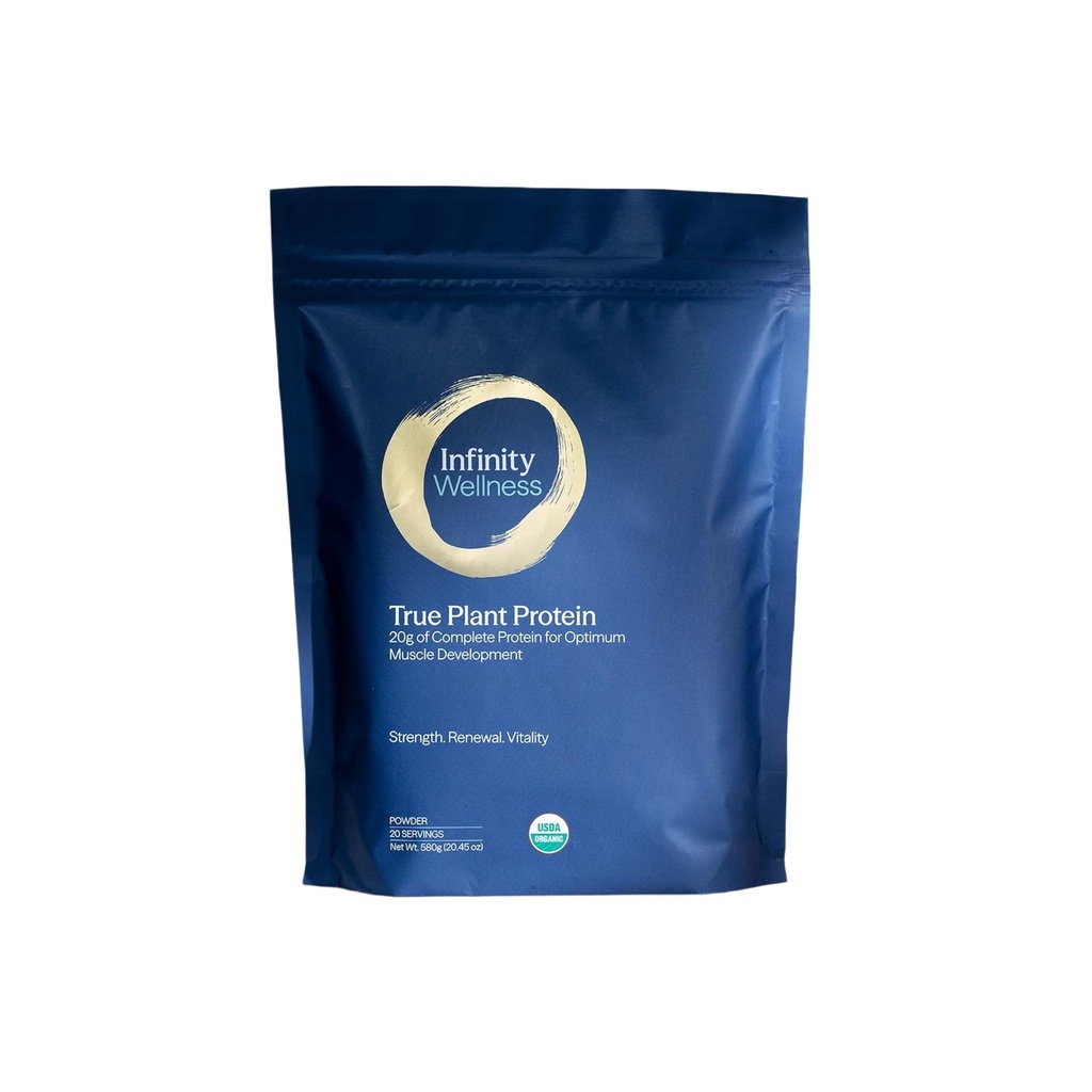 Infinity Organic Plant Based Protein Powder, Organic Hemp & Brown Rice Protein Powder with Enzymes & Prickly Pear Nopal Cactus, Vegan, Sugar Free, Soy Free, Whey Free, Non GMO (580g)