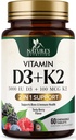 D3- K2 - vitamintilskud 124; 5000 IE D3 + K2 100 mcg