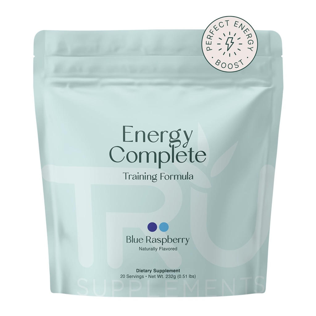 TRU Kosttilskud Kosttilskud Energi, Pre træningsformel, Vegansk Friendly, Ingen Jitters, Forbedre Workout Performance, naturligt ekstraherede Arme, 20 Servere (Blå Hindbær)