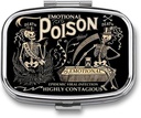 Metal 2 Segment Pill Organizer Travel Friendly Portable Compact Pill Box Cute Pill Case at holde vitaminer, Fish Oil, Kosttilskud, medicin, Tablet til purse, Pocket. (Sort baggrund)