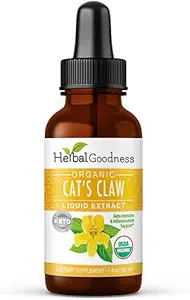 Cat 's Claw Extract Joint Support - Herbal Supplement for Joint and Muscle Function, Immunity, Heart Support - Gluten Free - Superior Absorption - Organic Liquid 1oz - Herbal Goodness (1 bttl)